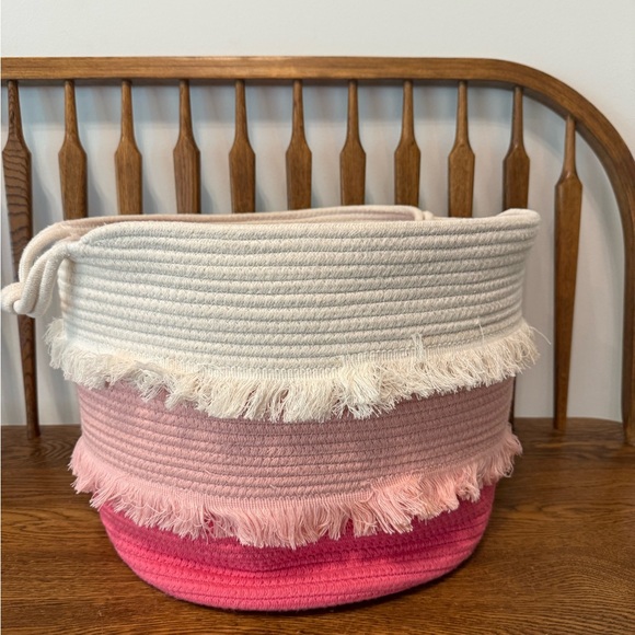 Large Coil Rope Toy Storage Basket Pink - Pillowfort - Picture 1 of 4